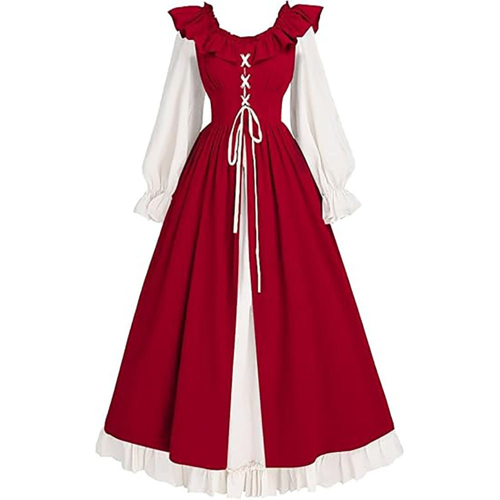 Medieval Renaissance Victorian lace up long sleeved dress
