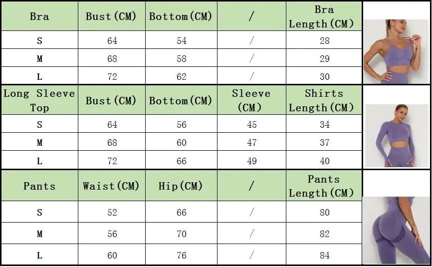 Seamless Women Gym Set Long Sleeve Top High Waist Belly Control Sport Leggings Gym Clothes Seamless Sport Suit Sexy Booty Girls