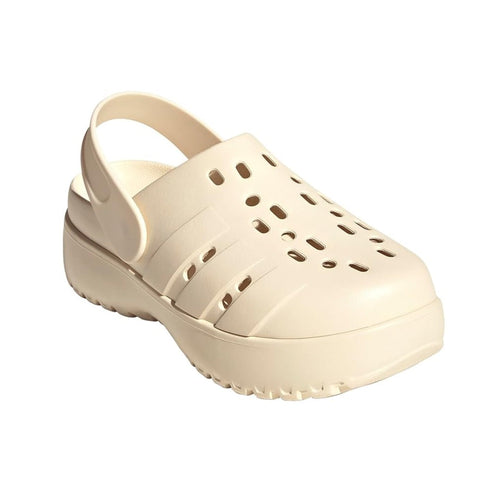 adidas ADILETTE CLOG PLATEAU BADE-PANTALETTEN FÜR DAMEN - Wonder White