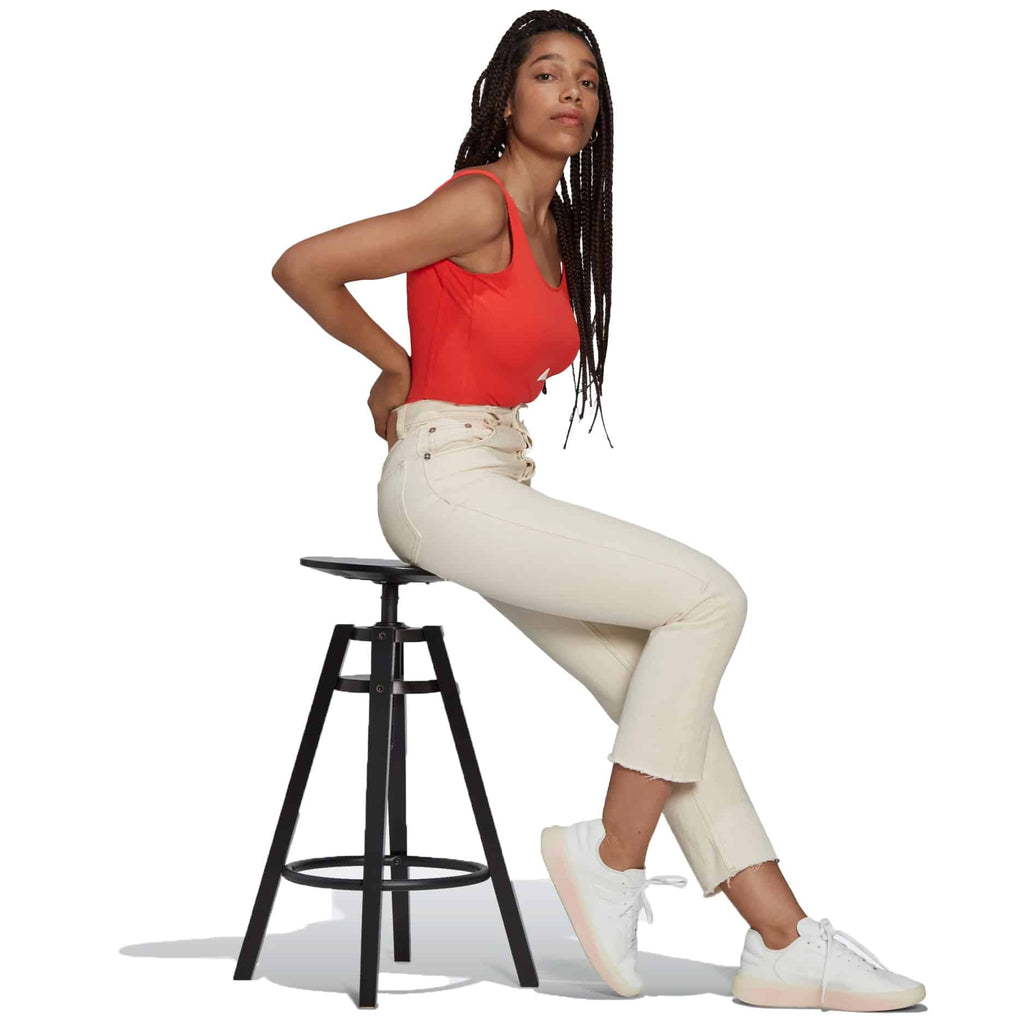 adidas Women's New Rib Bodysuit- Bright Red